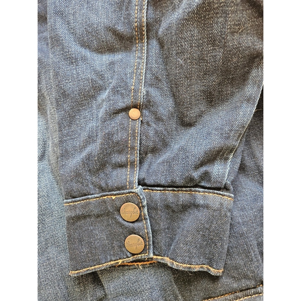 NWT Wrangler Women's LS Blue Denim Sherpa Collar/Lining Button-Front Jacket, +3X - Picture 14 of 14